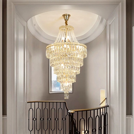 Люстра подвесная, золото, кристалл, DEVIN 120*200 металл, E14.