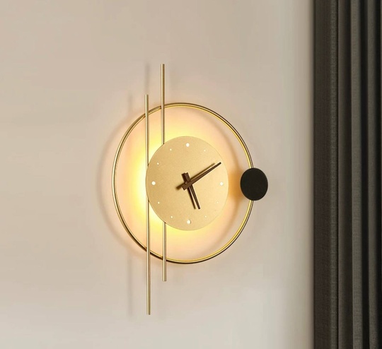 Настенный светильник, Бра, GABRIEL 57*57, песочное золото, черный, металл, LED.