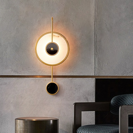 Настенный светильник LUM, Бра, 25*50, песочное золото, металл, LED.