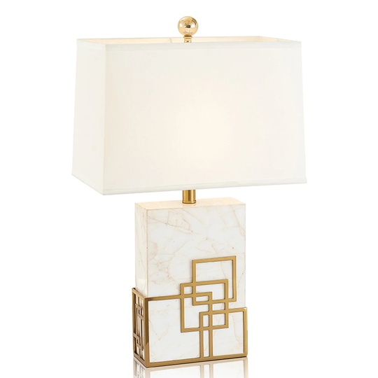 Настольная лампа DIADEM 38*55, белый, камень, металл