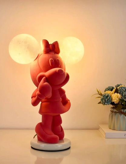 Настольная лампа, MICKEY 30*40, смола, стекло, розовый