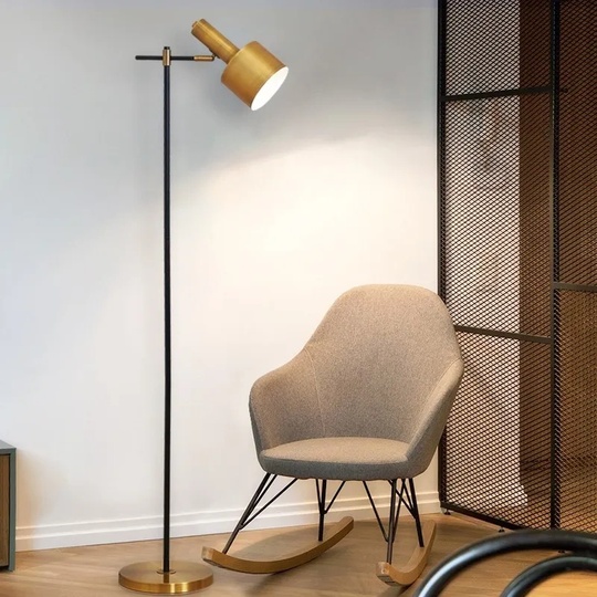 Напольный торшер, медь, Charlie 45*156, светодиодный, E27, металл