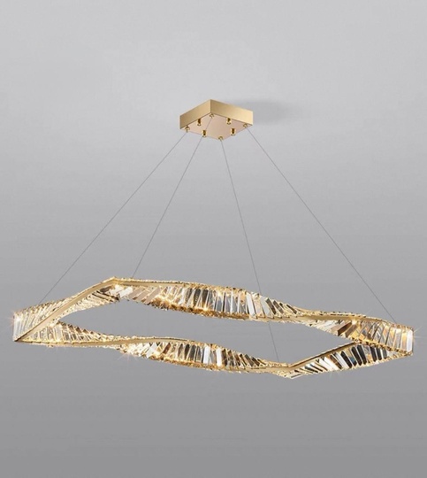 Люстра подвесная, бронза, хрусталь, OLIVER 102*58 металл, LED