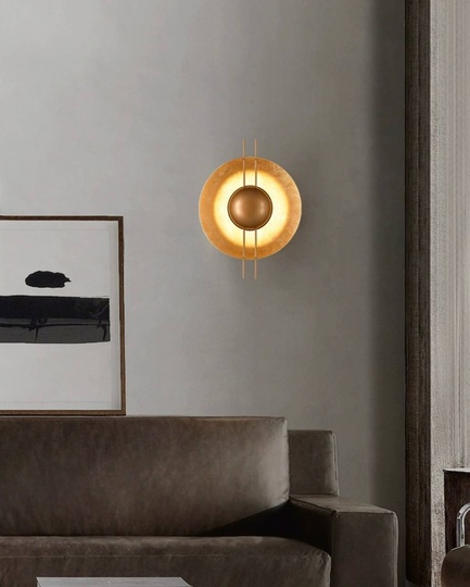 Настенный светильник DOUGLAS 35*48, золотая фольга, металл, LED.