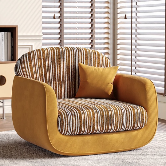 Кресло желтое Pansuo Nordic 90*78*78 см, универсальное - в стиле минимализма