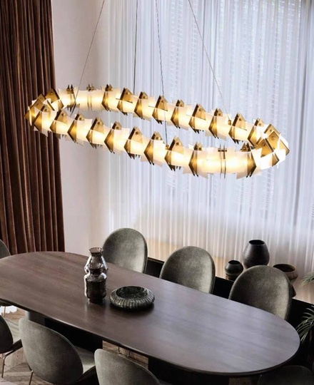 Светильник подвесной медый Elavore, металл, трос 100 см, 120*3 см, подвесная, LED