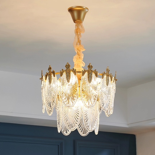 Люстра подвесная, медный, стекло, AUTOP 50*36, металл, E14.