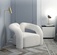 Кресло белое мягкое EDDY 83х80х73