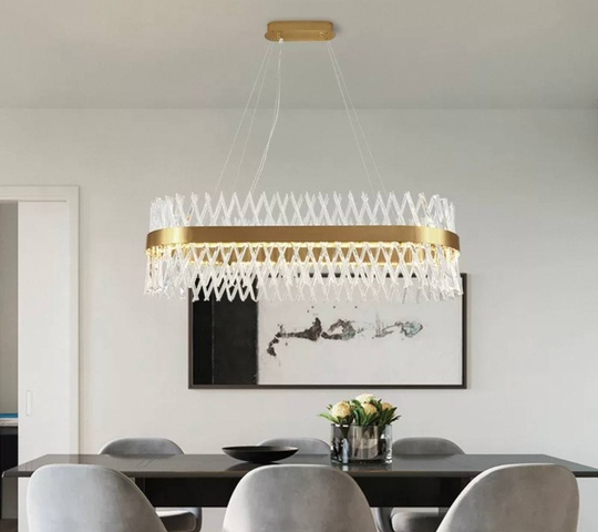 Люстра подвесная, медный, стекло, DRAMATIC 120*25, металл, LED.