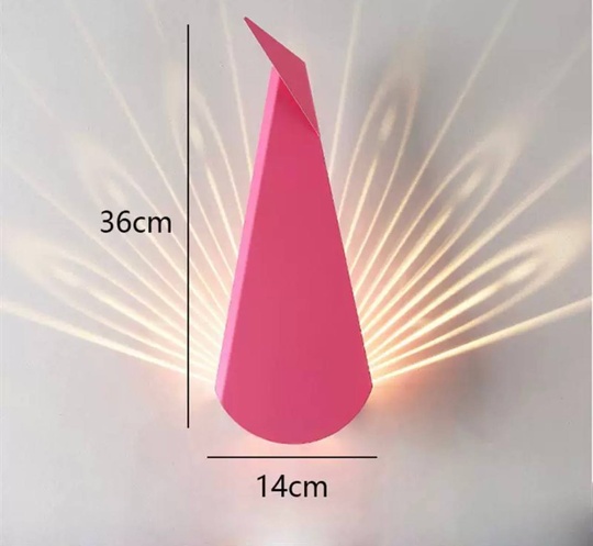 Настенный светильник, БРА EMRE 14*36, розовый, металл, LED.