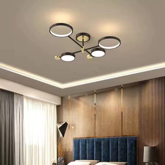 Люстра черная Elystrum, металл, 75*21 см, светодиодная, LED