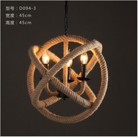 Дизайнерский светильник e27 35*35 см, люстра, e27, железо, веревка