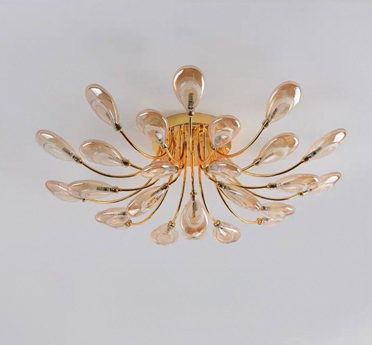 Люстра золотая Elydra, металл, стекло, 80*21 см, G4