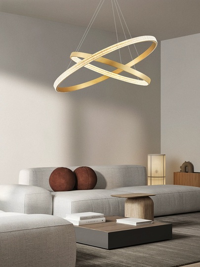 Люстра подвесная, медь, ПММА, MAUI 40*60 металл, LED.