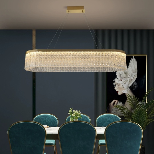 Люстра подвесная BURCAK 80*24 бронза, стекло, металл, LED.