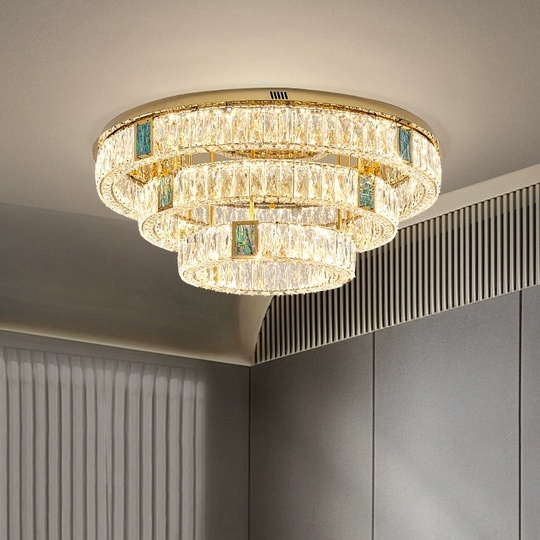 Потолочный светильник, золото, хрусталь, ARIANA 40*60*80 металл, LED.