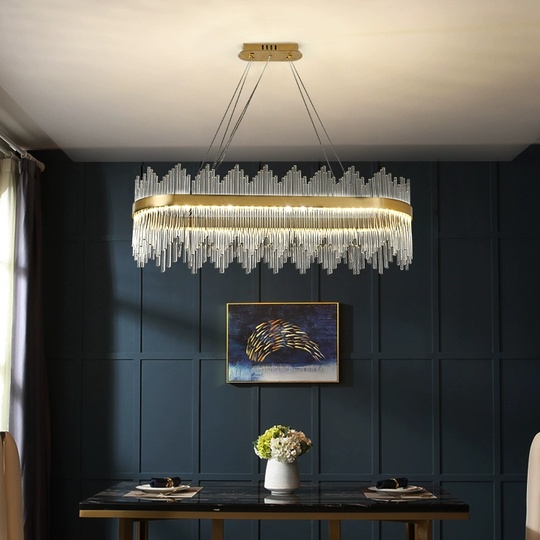 Люстра подвесная, медная, стекло, DILEK 80*26, металл, LED.