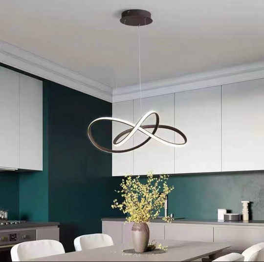 Люстра подвесная, черный, ПММА, JOSEPH BLACK 60*120, металл, LED