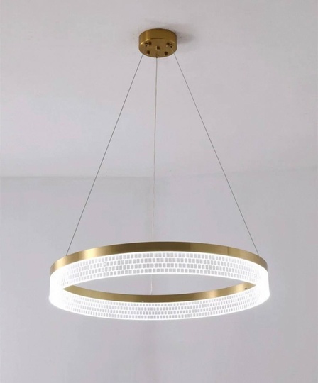 Люстра подвесная, медь, ПММА, ABDON 80*8, металл, LED