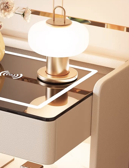 Тумба бежевая с сенсорным управлением 58×40×45 см - для дома и офиса