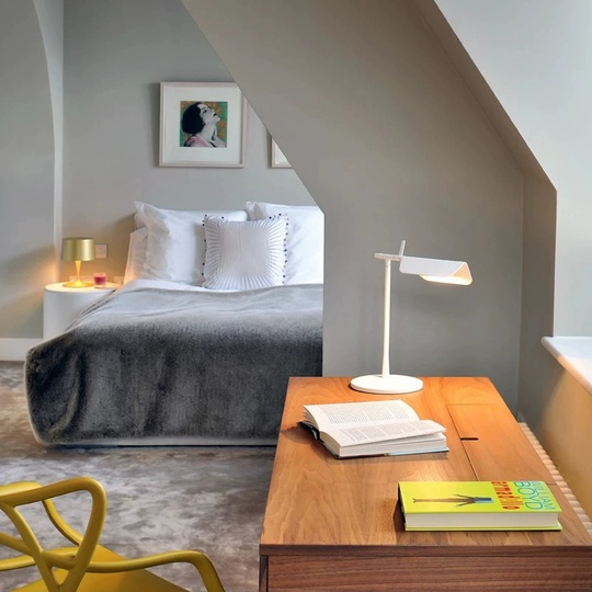 Настольная лампа AMALIA 30*40, белый, металл, G9.