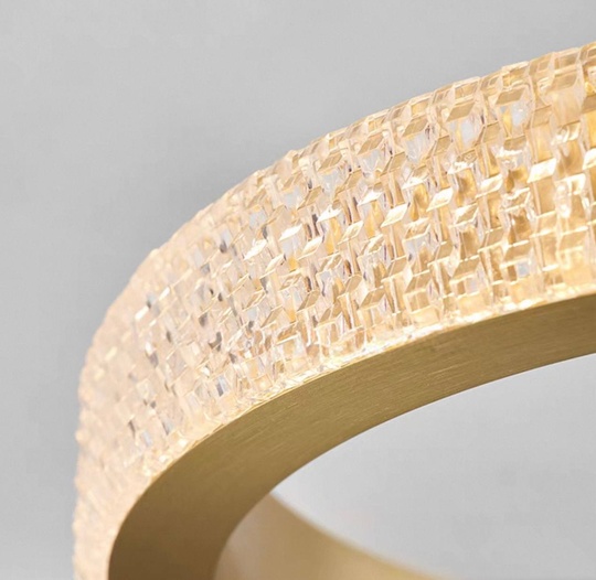 Люстра подвесная, медь, ПММА, CALDER 60*40 металл, LED.