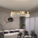 Люстра подвесная, медь, кристалл, GUNHAN 60*25, металл, LED.