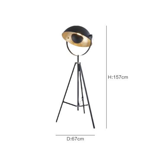 Напольный светильник черный HOLLYWOOD, E27, 60 Вт