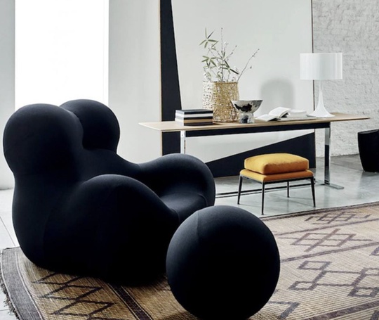 Кресло черное Serie up, 92*91*96