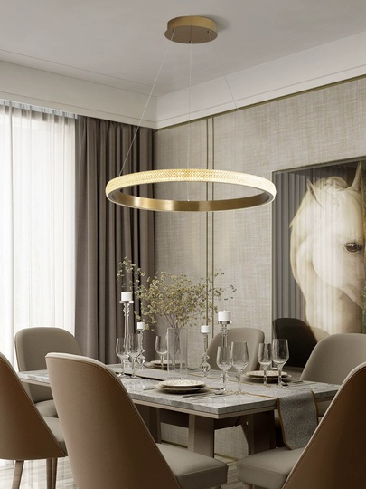 Люстра подвесная, медь, ПММА, NATA 60*100 металл, LED.