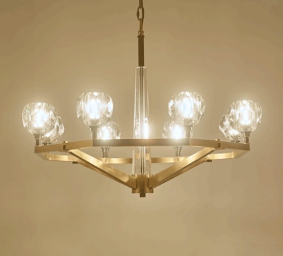 Дизайнерский светильник медный 58*72 см, led, E14, медь, хрусталь, потолочный