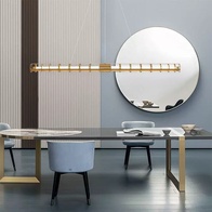 Светильник подвесной, золотой, Aeliora, металл, 200*10 см, светодиодная, LED