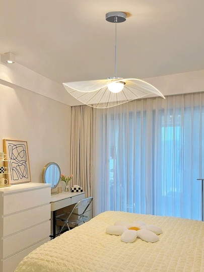 Люстра подвесная, серебро, ПММА, BENWICK 40*20, металл, LED.