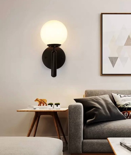 Настенный светильник, БРА ESER 15*32, черный, металл, Е27.