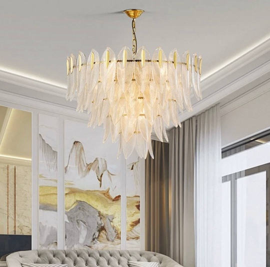 Люстра подвесная, медный, кристалл, BELLE 48*45, металл, E14.