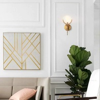 Настенный светильник, Бра MATT 13*32, медь, мрамор, металл, Е14.