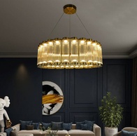 Люстра подвесная, бронза, стекло CEYIZ 80*25, металл, LED.