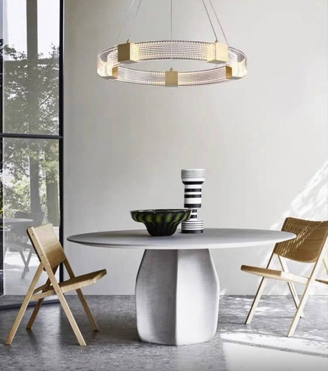 Люстра подвесная, медь, ПММА, SAMUEL 80*100, металл, LED