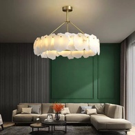 Светильник подвесной медный Altreva, медь, мрамор, 65*25 см, LED