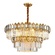 Люстра подвесная, золото, хрусталь, SHARYL 100*38, металл, E14.