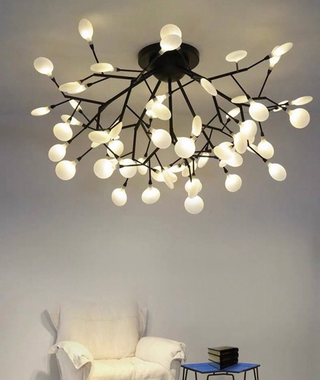 Люстра черная Avalure, металл, стекло 97*57 см, G4