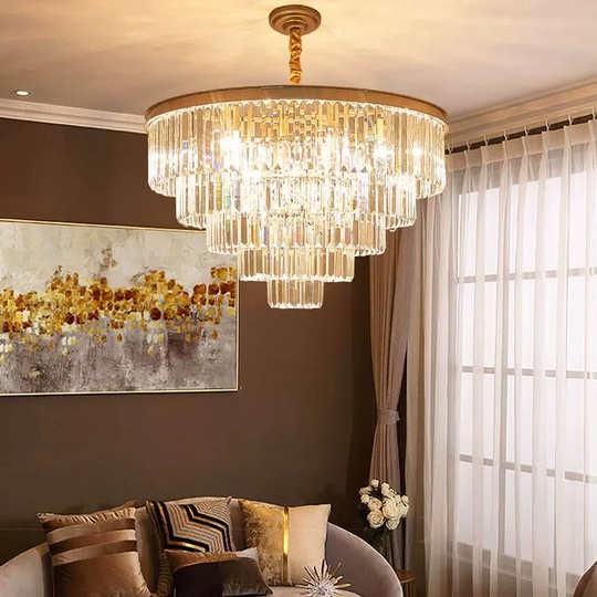 Люстра подвесная, золото, стекло, AYCA 50*30, металл, E14.