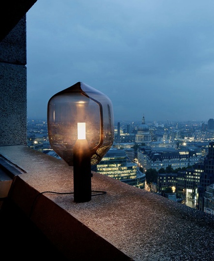 Черная настольная лампа LEDER, 25*48 см, G9, стекло, светодиодная