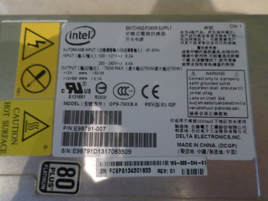 Серверный блок питания Intel DPS-750XB A E98791-007 750W
