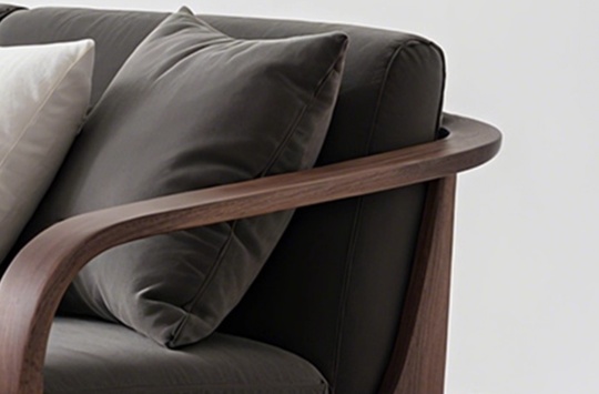 Диван черный орех, 240*85*80 см, итальянский стиль, ткань, не раскладной