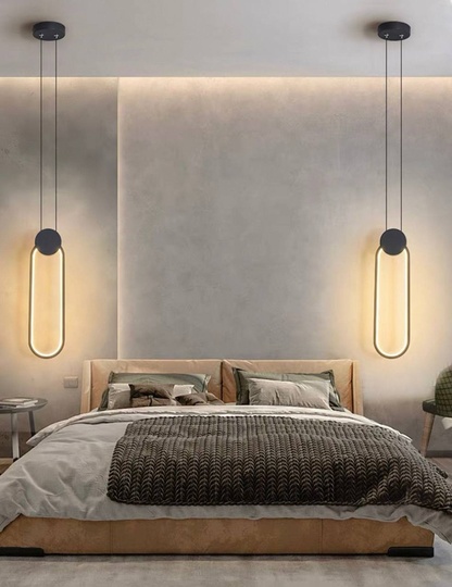 Светильник потолочный, черный, Elluvia, металл, 10*37 см, светодиодная, LED