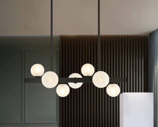 Люстра черная Zentronix, металл, 95*60 см, G9