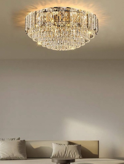 Потолочный светильник, медь, хрусталь, CLEOPATRA 95*40 металл, Е14.