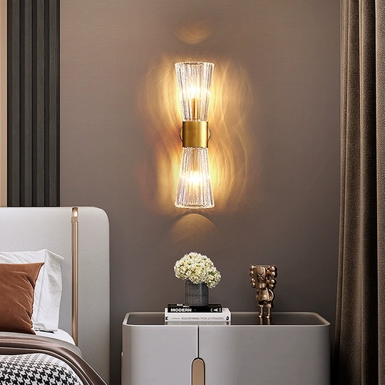 Настенный светильник SIERRA, Бра 12*33,  медный, металл, стекло, Е14.