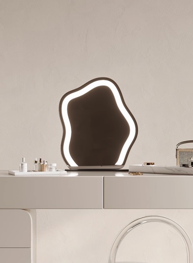 Туалетный стол кремовый Lotaringa в итальянском стиле, 100*74*40 см, массив дерева, 5 ящик